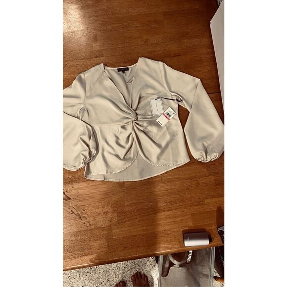1. State White Twist Blouse Womens Size XXS New - Picture 3 of 11